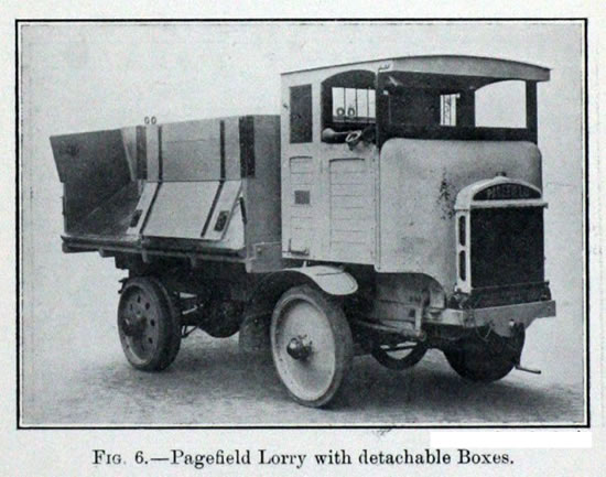 Pagefield lorry with detachable skip-like boxes