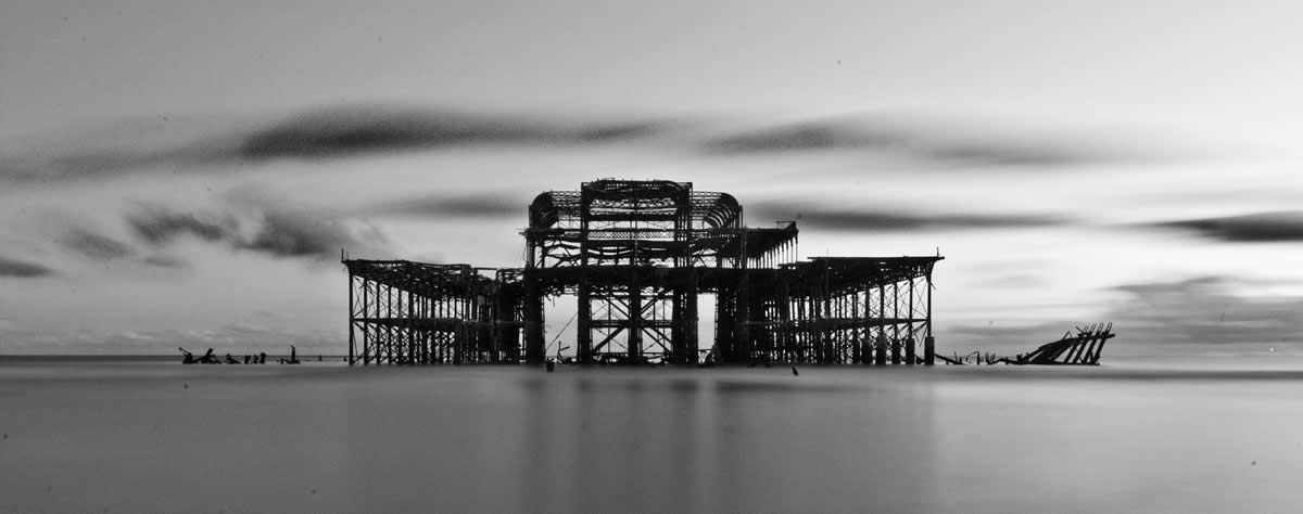 Brighton's iconic derelict West Pier